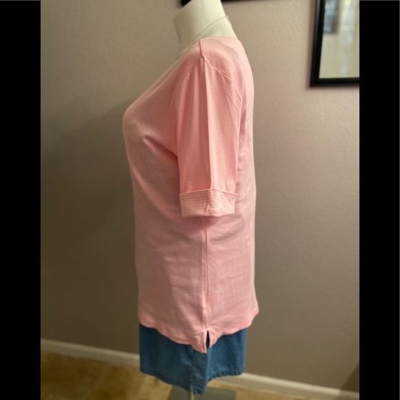 π WHITE STAG PINK BOAT NECK TEE - Picture 4 of 7